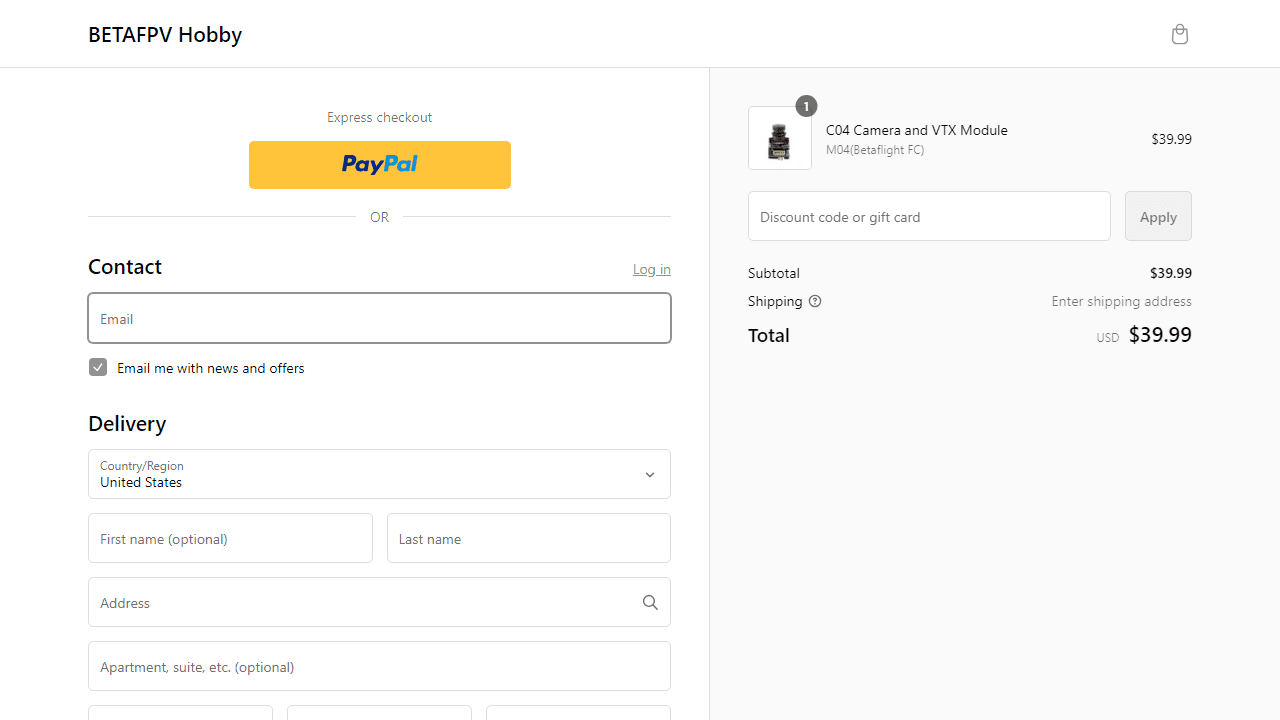 How to apply Betafpv coupon code